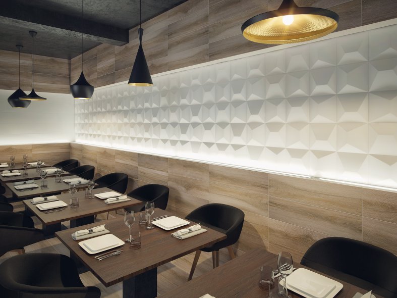 Dimensional decorative tile range