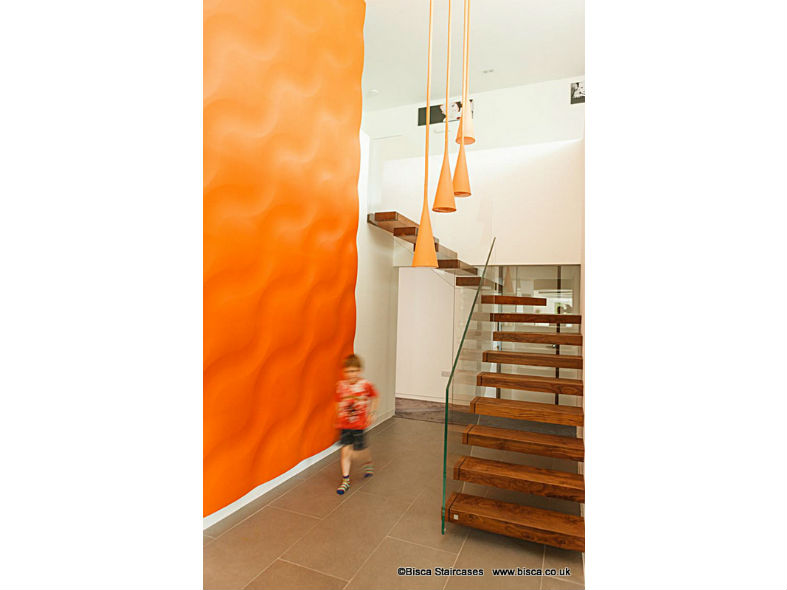 Staircase with Walnut Treads