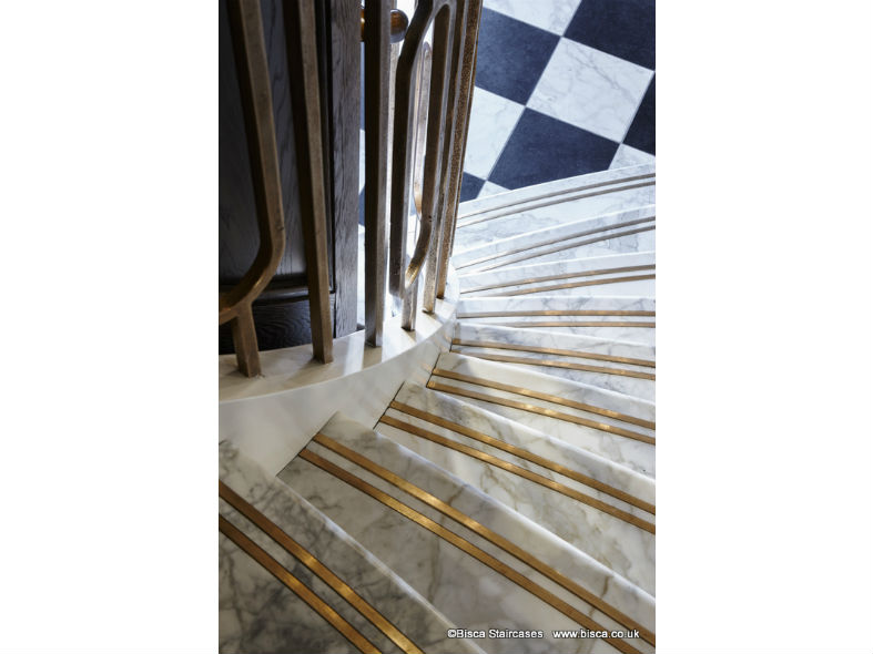 Classic Staircase in Central London Apartment Complex