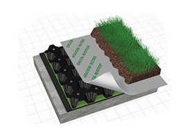 DELTA-FLORAXX TOP Water Retaining Drainage Sheet