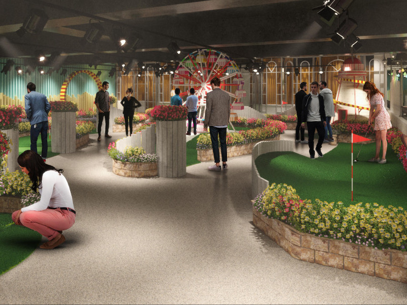 Swingers West End Crazy Golf Venue by Zachary Pulman Design Studio